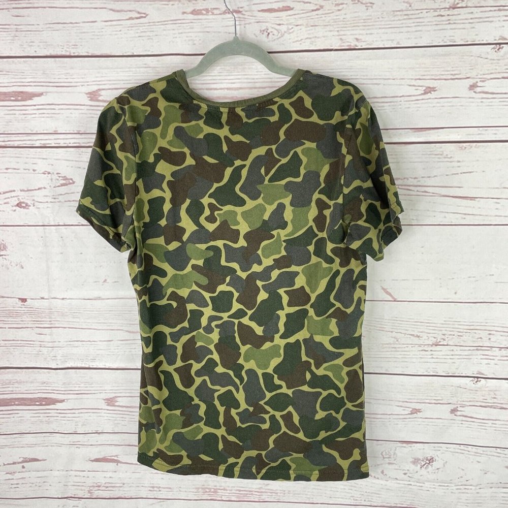 Adidas Women's Green Camouflage Short Sleeve Crew Neck T-Shirt Size Small- - Picture 6 of 8